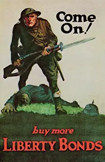 Government Bond Prints: Come On! Buy More Liberty Bonds Poster by Walter Whitehead