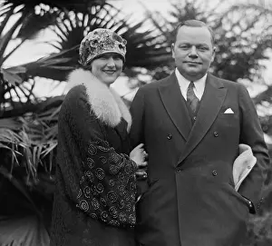 Comedian Fatty Arbuckle Posing with His Fiancee