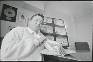 Comedian Jackie Gleason with His Arm in Sling After Injury