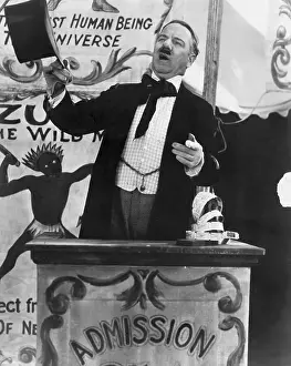 Carnival Prints: Comedian W. C. Fields on Carnival Podium