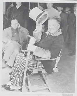 Comedian W. C. Fields Tipping His Hat While Relaxing at Gathering