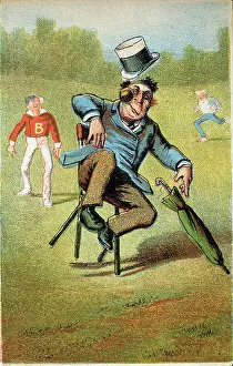 Arc0009001 Prints: Comical Baseball Trade Card