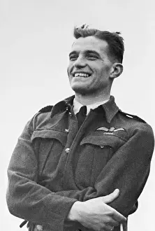 Commander Johnny Johnson with His Arms Folded