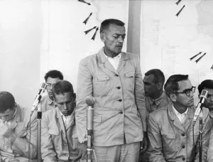 Pyongyang Prints: Commander Lloyd Bucher Speaking at Press Conference