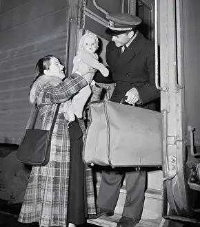 D Day Prints: Commander Meeting Son On Train;1St Time