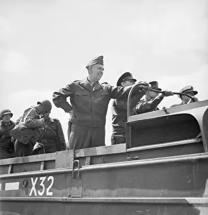 George C Prints: Commanders Arrive at French Beachhead
