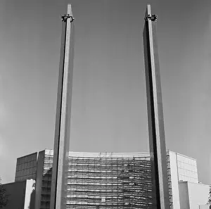 Acr047127 Prints: The Communications Building Under Construction