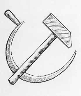 Communist Emblem of the Hammer and Sickle