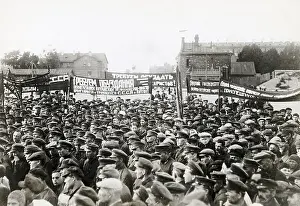 Communism Prints: Communist Mass Meeting in Moscow