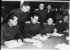 North Korea Prints: Communist Representatives Sign Agreement