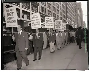 Headquarters Prints: Company Owners Picket Past Union Headquarters