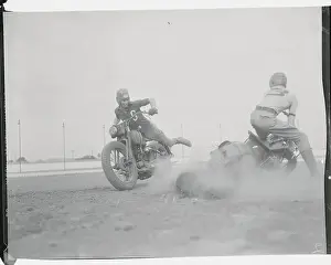 Competitors During Motorcycle Polo Match