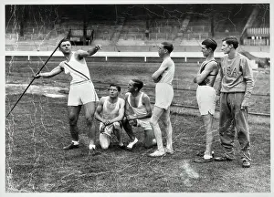 Deafness Prints: Competitors Watching Man Throw Javelin