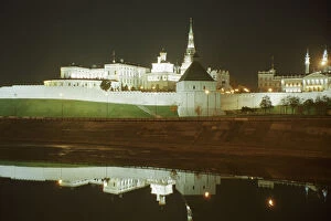 Complex of the Kazan Kremlin at night