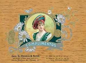 Complimentos Cigar Box W/ Woman In Hat