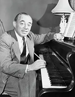 Music Score Prints: Composer Richard Rodgers at His Piano