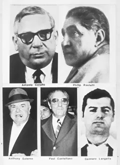 Composite Close-ups of Heads of Mafia Bosses in the New York City Area