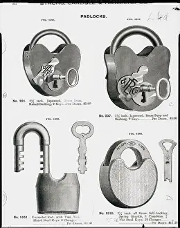Brass Prints: Composite Page Of Padlocks