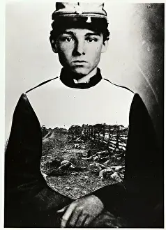 Gruesome Prints: Composite of Union Soldier and Battlefield