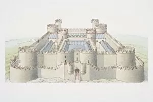 Strength Gallery: Concentric castle, two walls enclosing inner courtyard