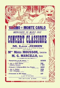 Cigarettes Prints: Concert at the Monte Carlo Casino