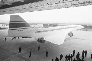 Toulouse Prints: Concorde Prototype Towed Out of Hangar
