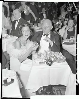 Publisher Prints: Conde Nast and Mrs. Helen Norden Sitting at Table