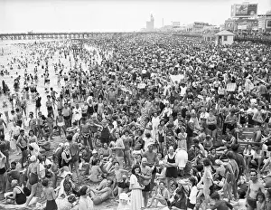 Coney Island Beach Crowd