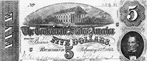 Bill Prints: Confederate Five Dollar Bill