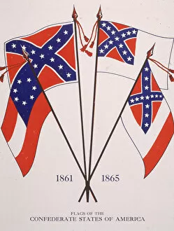 American Civil War (1860-1865) Gallery: Confederate US Flags From 1861 To 1865