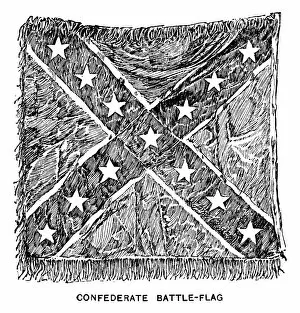 American Civil War (1860-1865) Collection: Confederate states army battle flag