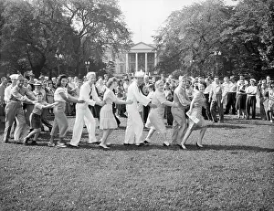 Reveler Prints: Conga Line at V-J Day Celebration