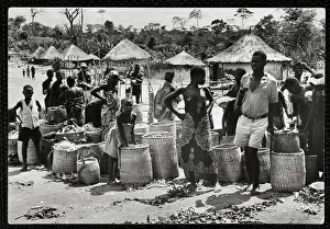 Congo Peoples Near Houses