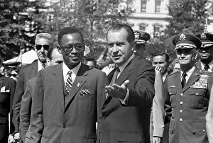 Congo President Mobutu with President Nixon