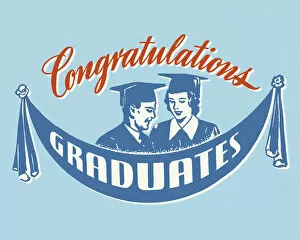Csa Printstock Collection: Congratulations Graduates