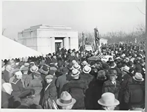 Anton J Prints: Congregation at Burial Site of Late Mayor Anton J. Cermak