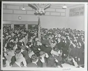 Seattle Prints: Congregation of Japanese for United States