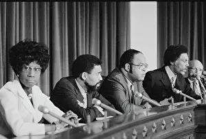 Prints of View of members of Congressional Black Caucus, Washington DC, May 24, 1971 Unbought and Unbossed: The Trailblazing Legacy of Shirley Chisholm: Congressional Black Caucus