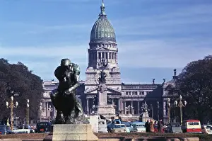 Congressional Palace in Buenos Aires with Rodin's Thinker