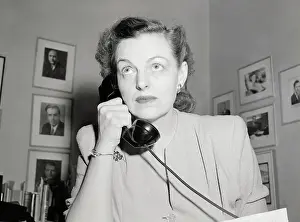 Congresswoman and Author Helen Gahagan Douglas Talking on Phone