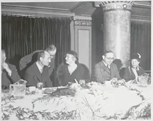 Francis Biddle Prints: Congresswoman Ruth Owen and Peers at Luncheon