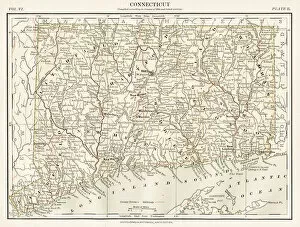 Images Dated 1st October 2017: Connecticut map 1884