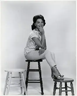 Stool Prints: Connie Francis Posed/Seated on Stool