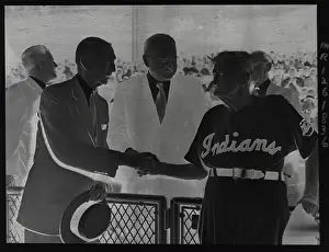 Connie Mack Shaking Hands with Cy Young