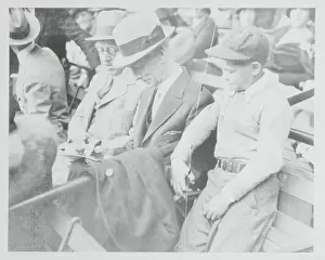 Connie Mack Signing Autograph for Youngster
