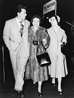 Conrad Hilton with Elizabeth Taylor and her Mother