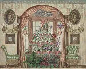 Heritage Art Prints: Conservatory Window With Flowers