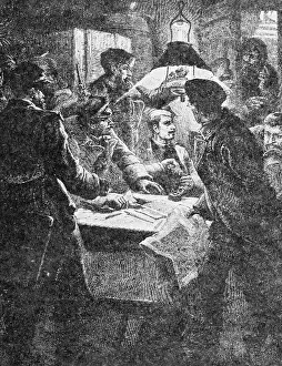 Secrecy Prints: Conspiracy in Russia: A Nihilist Meeting Surprised Illustration