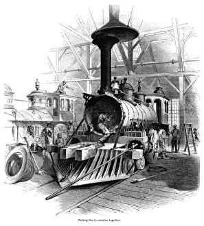 Images Dated 3rd March 2018: Constructing a late 19th century American steam locomotive
