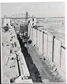 Building Construction Prints: Construction On Canal In Russia